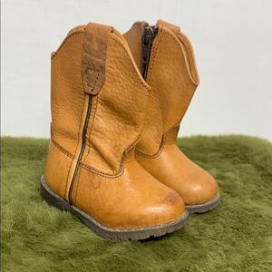 Smoky Mountain Boots Tan Western Leather Boots with Side Zippers and Rubber Sole